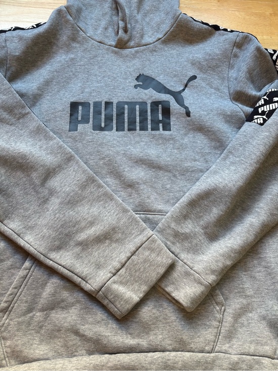 Puma Other - Puma Light Gray Pullover Hoodie with Logo Tag